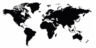 Nálepka na stenu Nálepky Mapa sveta